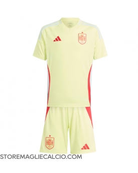 Spagna Maglia Gara Trasferta Repliche Europei 2024 Bambino